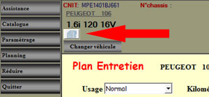 Bouton plan d'entretien